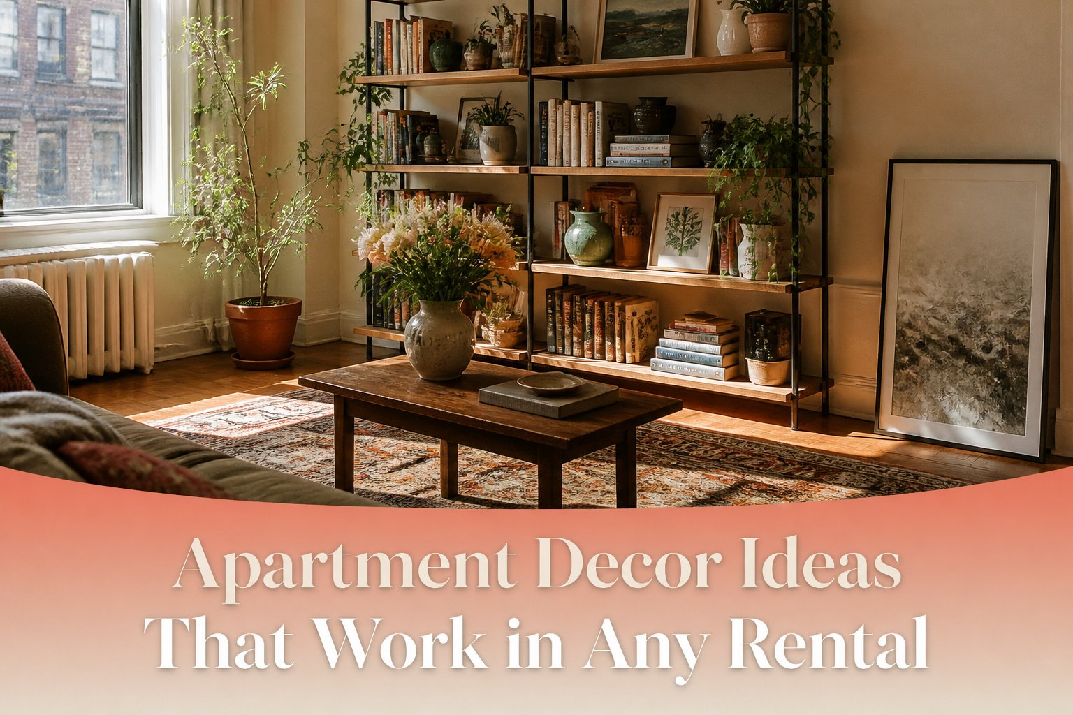 A stylishly decorated apartment showcasing various decor elements.