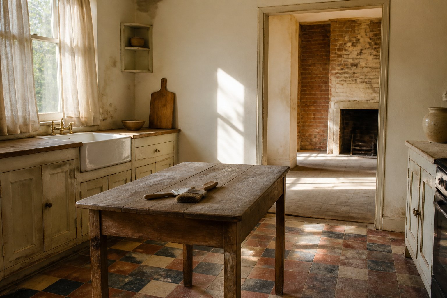 A house in need of repairs and renovations.